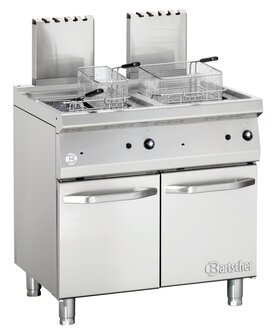 Bartscher classic gas friteuse met 2 binnenpan 80 | modulair 700 