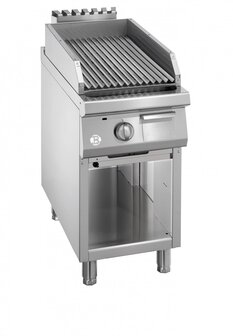 Bartscher gas lavasteengrill met open onderbouw (Vlees) | modulair 900