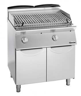 Bartscher gas lavasteengrill met V-grillrooster voor vlees | modulair 700 lijn 