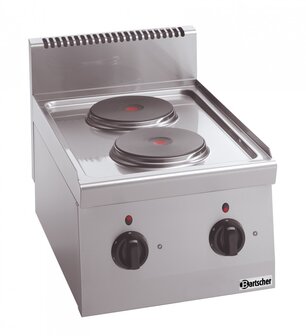 Bartscher modulair 600 Imbiss kooktoestel - 2 elektrische kookplaten