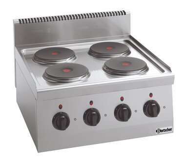 Bartscher modulair 600 Imbiss kooktoestel - 4 elektrische kookplaten