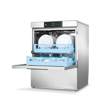 Hobart voorlader vaatwasmachine Premax FP met ingebouwde waterontharder