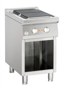 Bartscher 2 elektrische kookplaten met open onderbouw